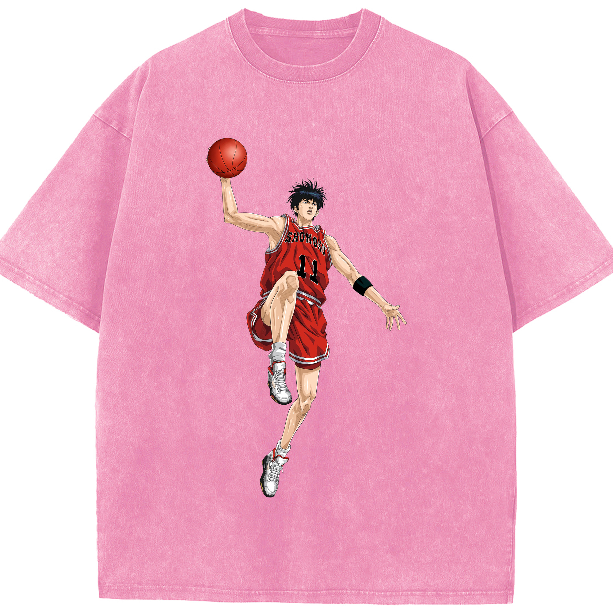 （画像用） SLAM DUNK／スラムダンク 綿100% ヴィンテージ風 半袖Tシャツ（フロントプリント）